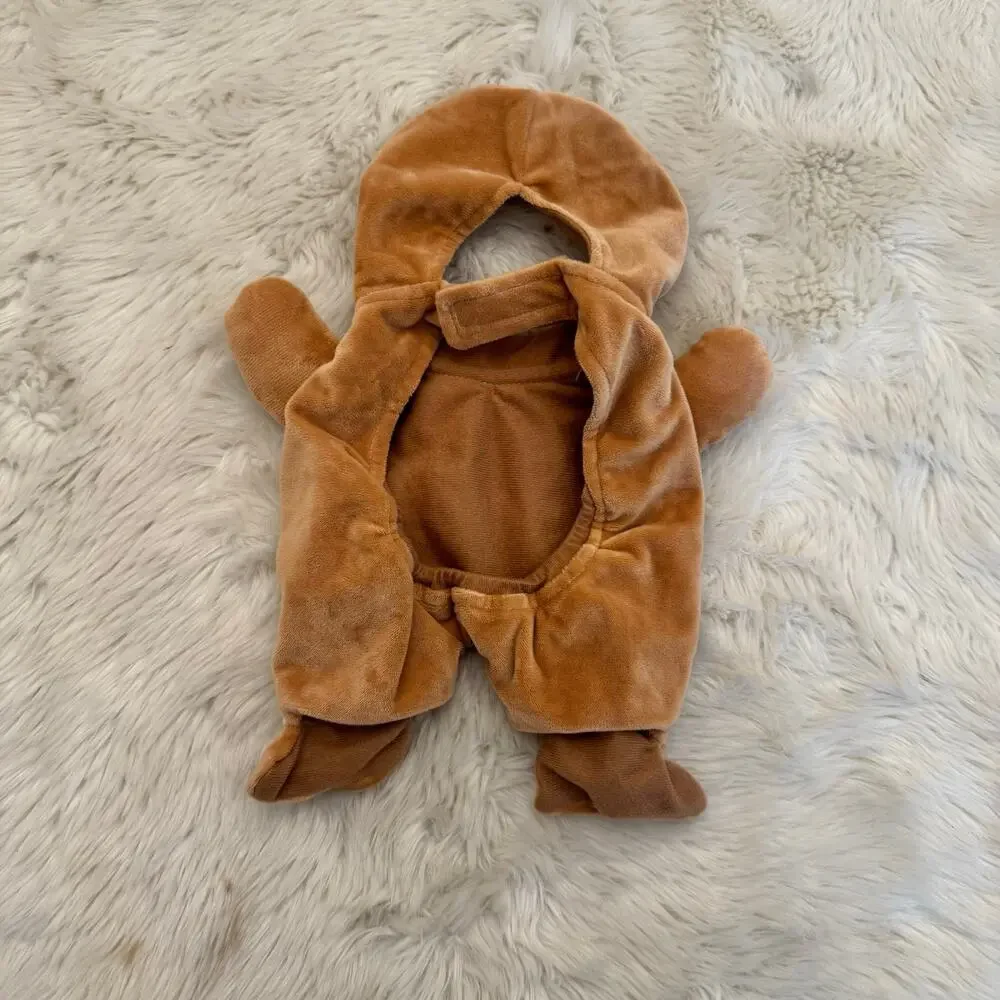 Christmas Gingerbread Pet Costume Gingersnap Hooded Dog Cat Small